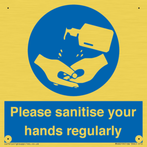 Please sanitise your hands regularly